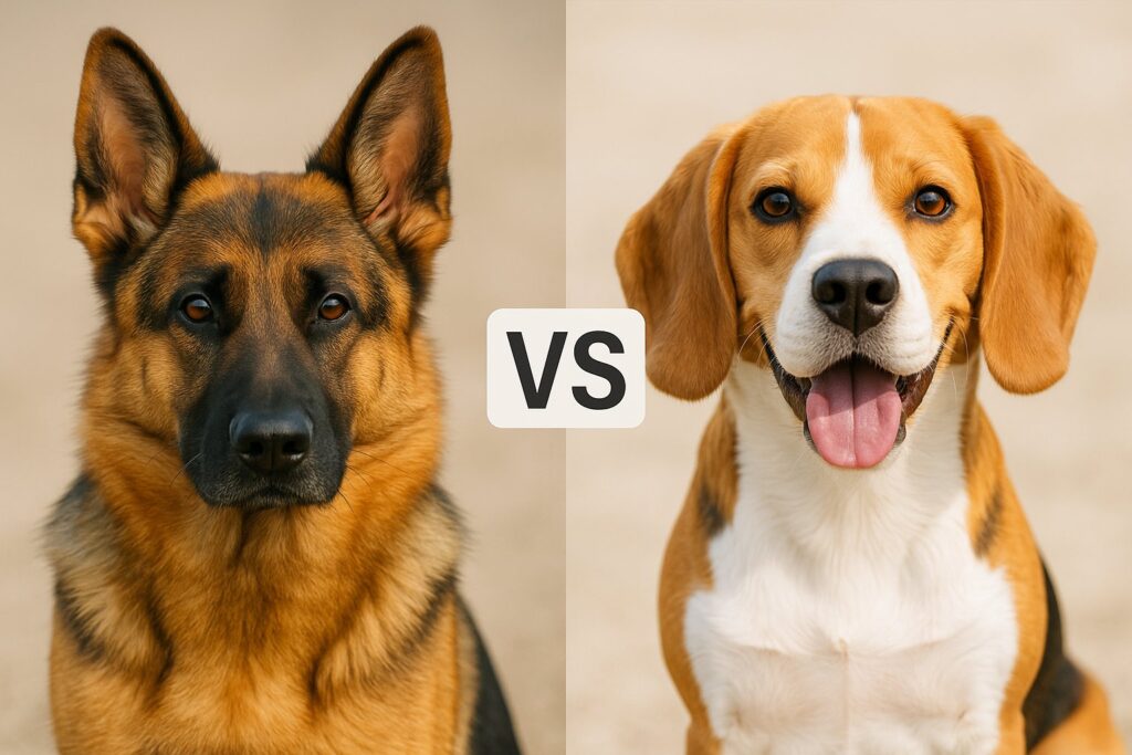 German Shepherd vs Beagle – Full Breed Comparison of Temperament, Size, and Care