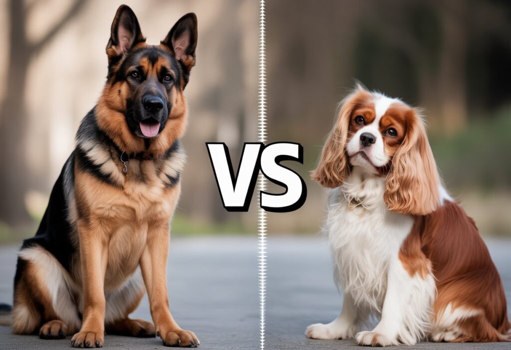 German Shepherd vs Cavalier King Charles Spaniel – Full Breed Comparison of Temperament, Size, and Care